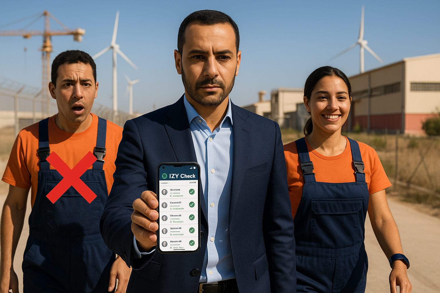 Contrôle pointage employés - Refus pointage invalide - Izy-Check Maroc